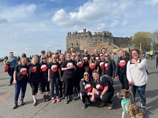 Group outside Edinburgh Castle
