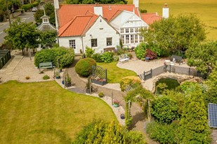 Sky view of house & garden